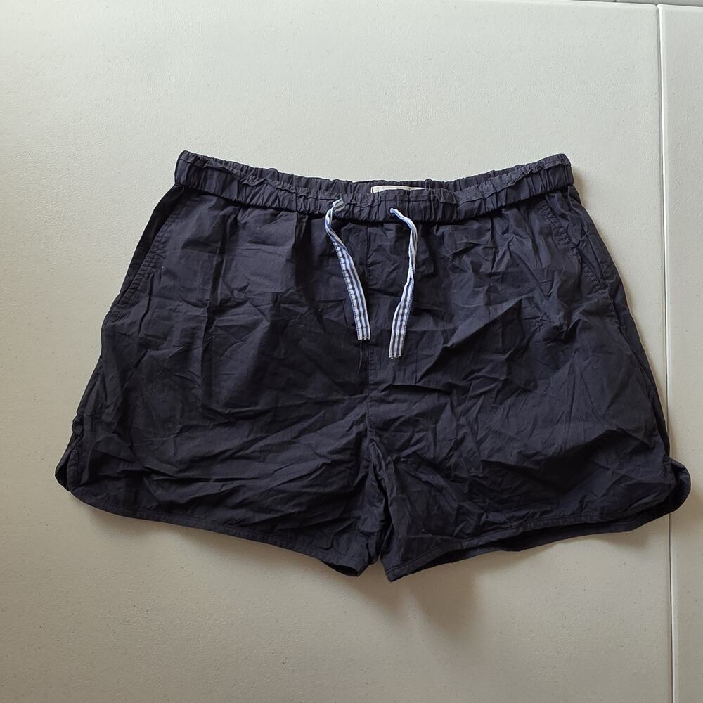 Alex Mill Shorts Womens Medium Blue Cotton Chino Elastic Drawstring 5 Inseam
